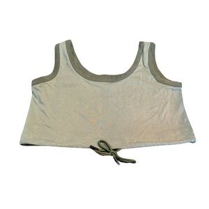 Jed North olive green crop top, size S